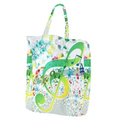 Points Circle Music Pattern Giant Grocery Tote by Nexatart