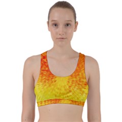 Abstract Explosion Blow Up Circle Back Weave Sports Bra