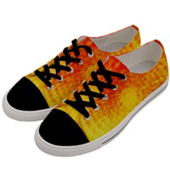 Abstract Explosion Blow Up Circle Men s Low Top Canvas Sneakers by Nexatart