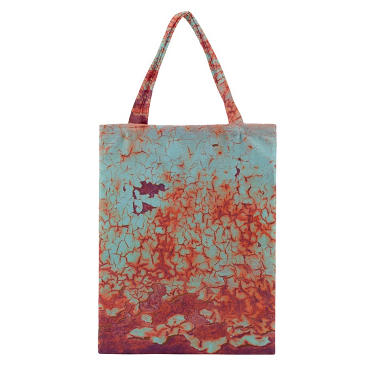 Orange Blue Rust Colorful Texture Classic Tote Bag