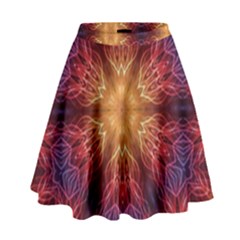 Fractal Abstract Artistic High Waist Skirt