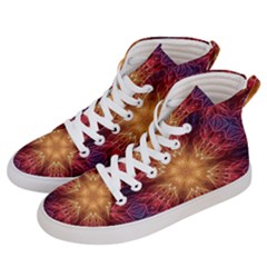 Fractal Abstract Artistic Men s Hi-top Skate Sneakers