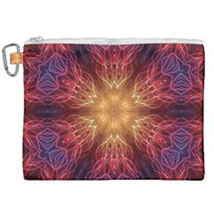 Fractal Abstract Artistic Canvas Cosmetic Bag (xxl) by Nexatart