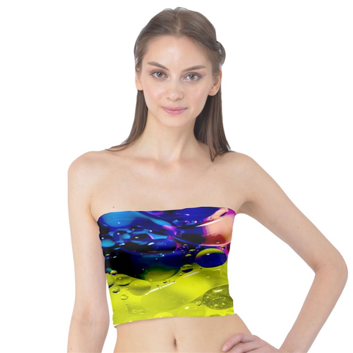 Abstract Bubbles Oil Tube Top