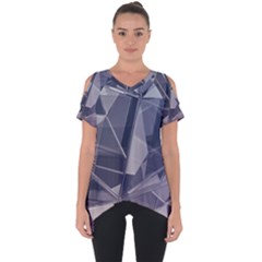 Abstract Background Abstract Minimal Cut Out Side Drop Tee