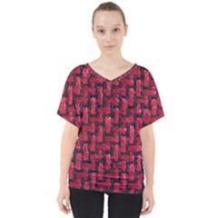 Fabric Pattern Desktop Textile V-neck Dolman Drape Top