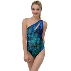 Color Abstract Background Textures To One Side Swimsuit