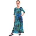 Color Abstract Background Textures Kids  Quarter Sleeve Maxi Dress View1