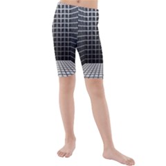 Space Glass Blocks Background Kids  Mid Length Swim Shorts