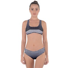 Space Glass Blocks Background Criss Cross Bikini Set