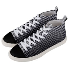 Space Glass Blocks Background Men s Mid-top Canvas Sneakers