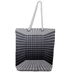 Space Glass Blocks Background Full Print Rope Handle Tote (large)