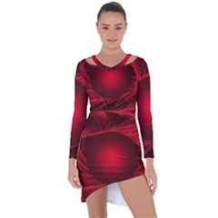 Abstract Scrawl Doodle Mess Asymmetric Cut-out Shift Dress