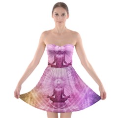 Meditation Spiritual Yoga Strapless Bra Top Dress by Nexatart