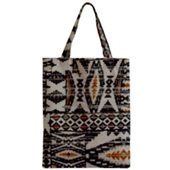 Fabric Textile Abstract Pattern Zipper Classic Tote Bag