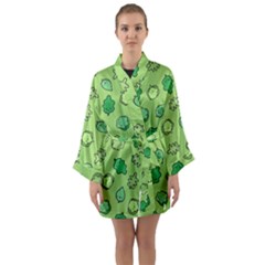 Funny Greens And Salad Long Sleeve Kimono Robe by kostolom3000shop