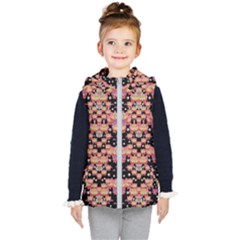 Fantasy Flower Ribbon And Happy Florals Festive Kid s Hooded Puffer Vest by pepitasart