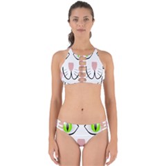 Cat Green Eyes Happy Animal Pet Perfectly Cut Out Bikini Set by Sapixe