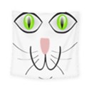 Cat Green Eyes Happy Animal Pet Square Tapestry (Small) View1