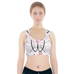Cat Green Eyes Happy Animal Pet Sports Bra With Pocket by Sapixe