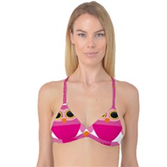 Sowa Owls Bird Wild Birds Pen Reversible Tri Bikini Top by Sapixe