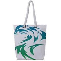 Wolf Dog Fox Animal Pet Vector Full Print Rope Handle Tote (small) by Sapixe