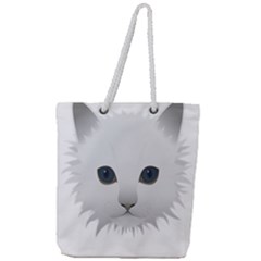 Cat Animal Pet Kitty Cats Kitten Full Print Rope Handle Tote (large)