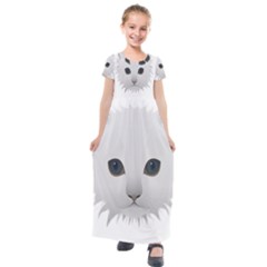 Cat Animal Pet Kitty Cats Kitten Kids  Short Sleeve Maxi Dress