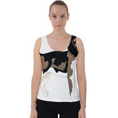 Black White Dog Beagle Pet Animal Velvet Tank Top