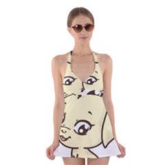 Doggy Dog Puppy Animal Pet Figure Halter Dress Swimsuit  by Sapixe