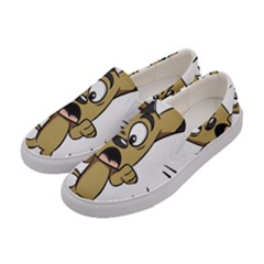 Animal Canine Cartoon Dog Pet Women s Canvas Slip Ons