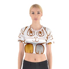 Animal Cat Feline Kitten Pet Cotton Crop Top by Sapixe