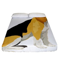 Black Yellow Dog Beagle Pet Fitted Sheet (california King Size) by Sapixe