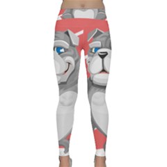 Bulldog Dog Animal Pet Heart Fur Classic Yoga Leggings by Sapixe