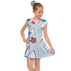 Animal Anthropomorphic Kids Cap Sleeve Dress