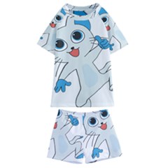 Animal Anthropomorphic Kids  Swim Tee and Shorts Set