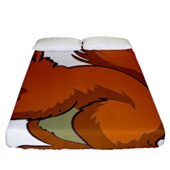 Squirrel Animal Pet Fitted Sheet (queen Size) by Sapixe