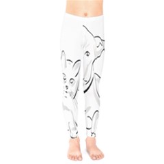 Dog Cat Pet Silhouette Animal Kids  Legging