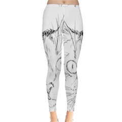 Cat Feline Animal Pet Inside Out Leggings by Sapixe