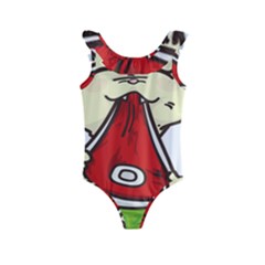 Doggy Dog Puppy Animal Pet Figure Kids  Frill Swimsuit