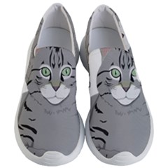 Cat Kitty Gray Tiger Tabby Pet Women s Lightweight Slip Ons by Sapixe