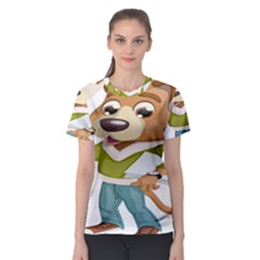 Dog Pet Dressed Point Papers Women s Sport Mesh Tee