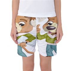 Dog Pet Dressed Point Papers Women s Basketball Shorts