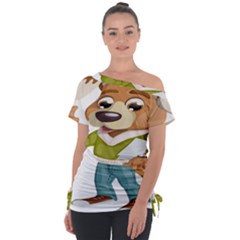 Dog Pet Dressed Point Papers Tie-up Tee