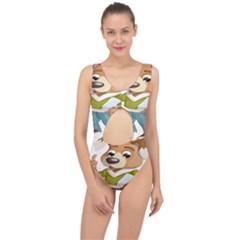 Dog Pet Dressed Point Papers Center Cut Out Swimsuit by Sapixe