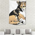 Dog Sitting Pet Collie Animal Small Tapestry View2