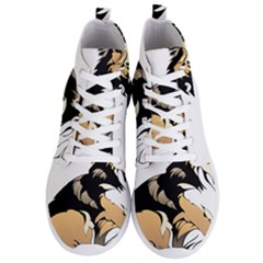 Dog Sitting Pet Collie Animal Men s Lightweight High Top Sneakers by Sapixe