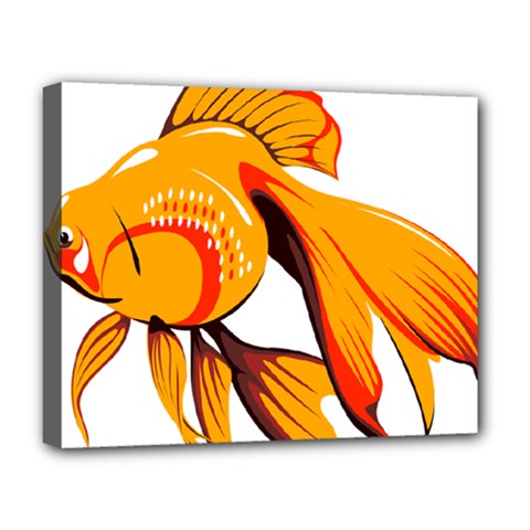 Goldfish Fish Tank Water Tropical Deluxe Canvas 20  X 16   by Sapixe