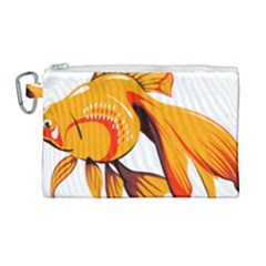 Goldfish Fish Tank Water Tropical Canvas Cosmetic Bag (large) by Sapixe