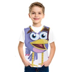 Bird Violet Beak Feather Fun Kids  Sportswear by Sapixe